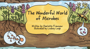 Illustration from the title page of "The Wonderful World of Microbes"