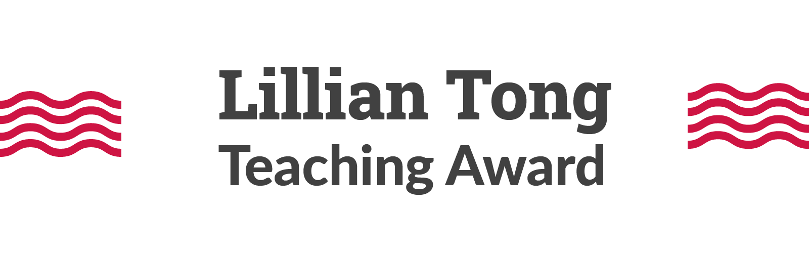 Logo for "Lillian Tong Teaching Award."