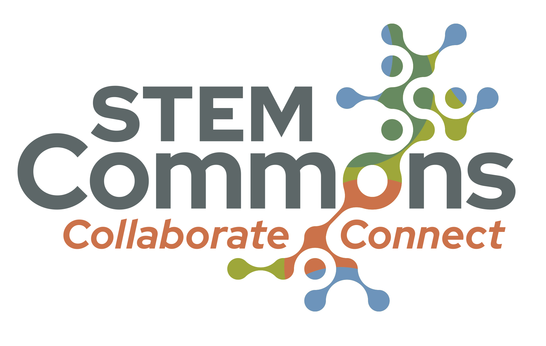 STEM Commons logo. Includes the words "Collaborate, Connect."